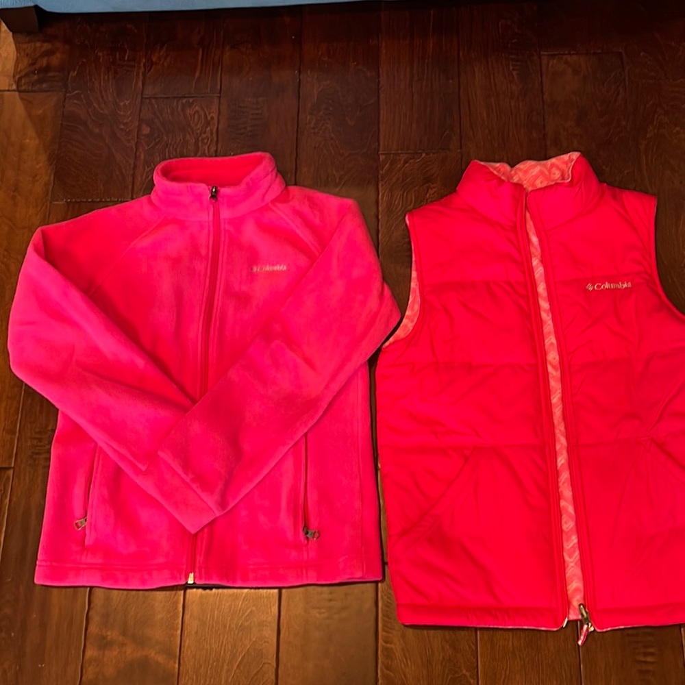 Columbia girl’s size large jacket and vest